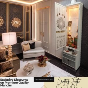 5ft Premium Corian Mandir – Traditional, Elegant & Durable Design