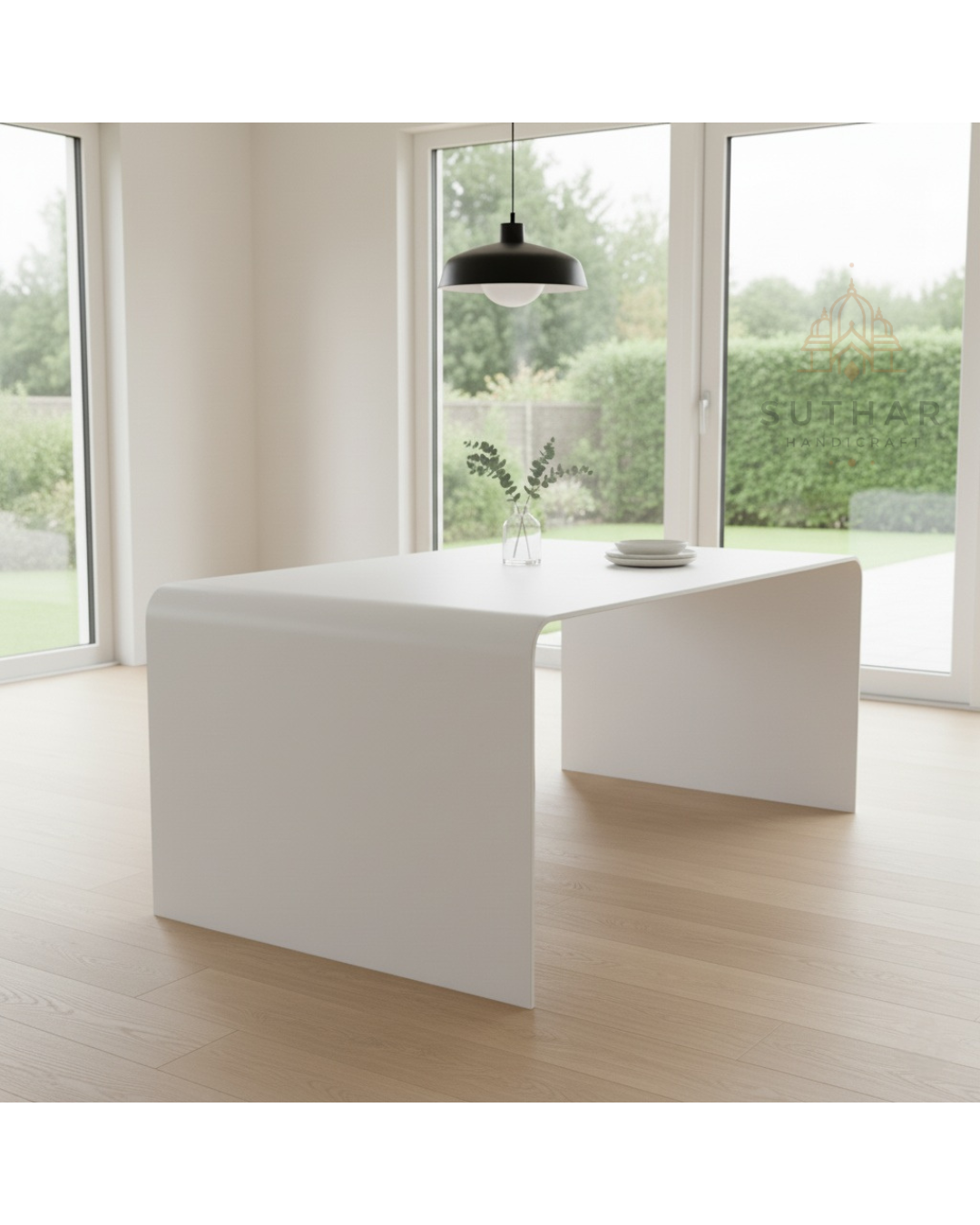 Modern Corian Dining Table for Home and Office – Minimalist Style