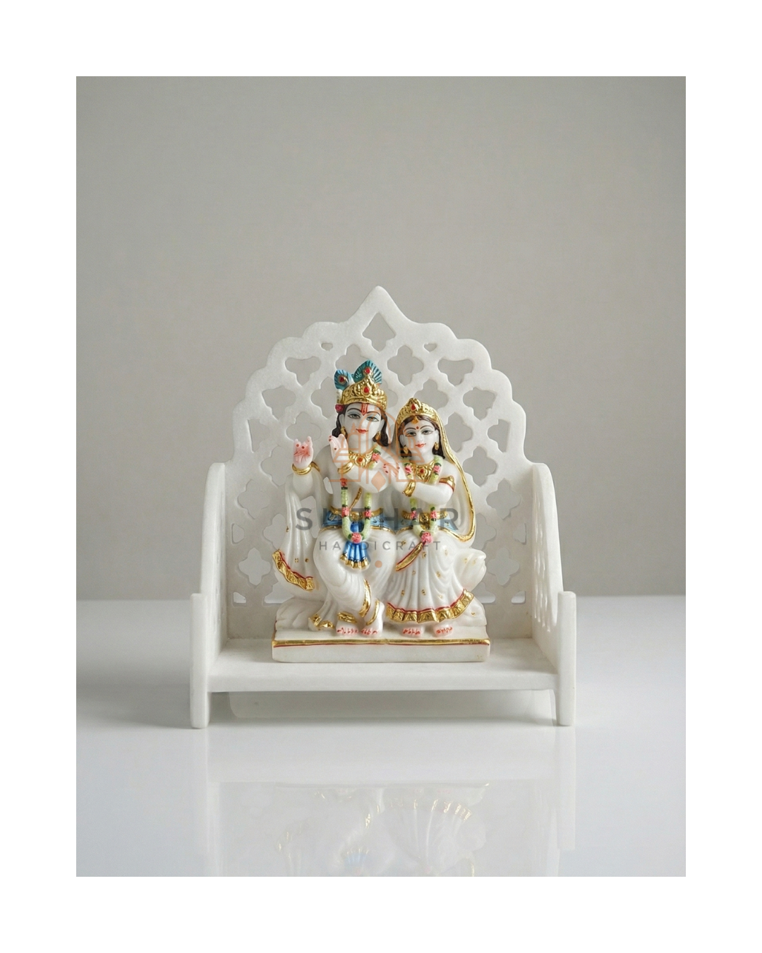 Sihasan for Idol in white corian by Suthar Handicraft Mumbai