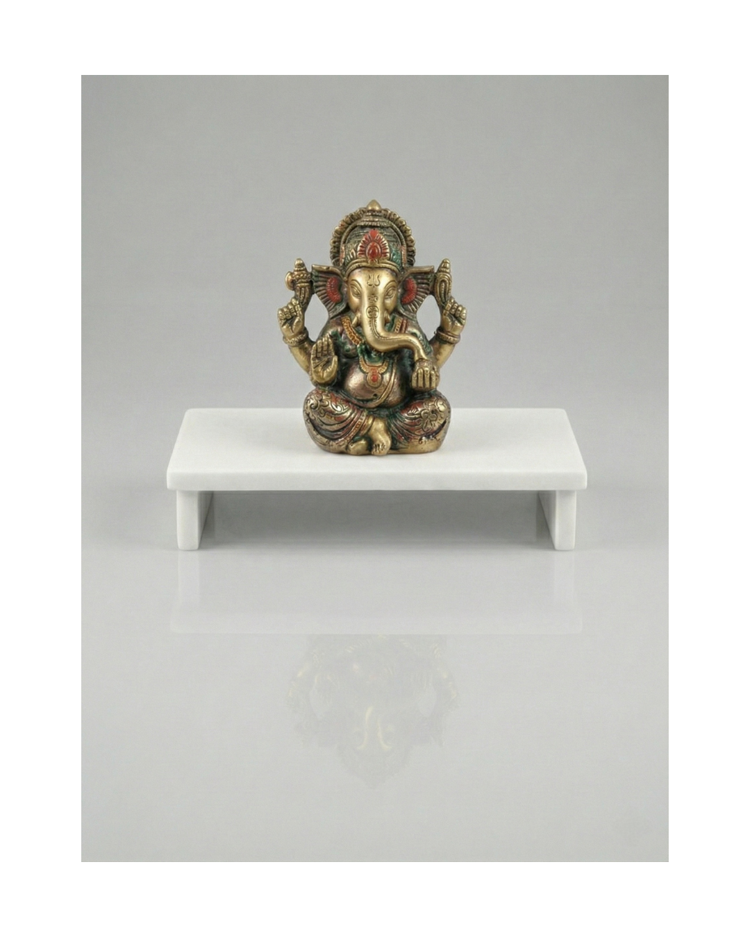 Aasan for Mandir in white Corian by Suthar Handicraft Mumbai