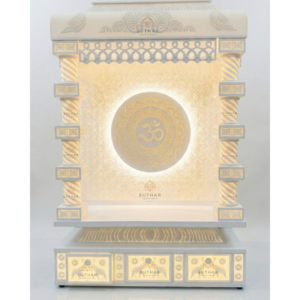 Round light pillar mandir in Mumbai by Suthar Handicraft