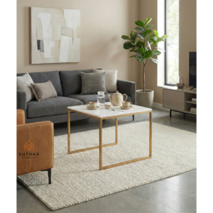 Corian top tea table modern center table design