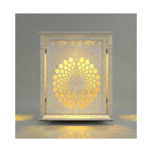 Small mandir with door in Corian for home Mumbai