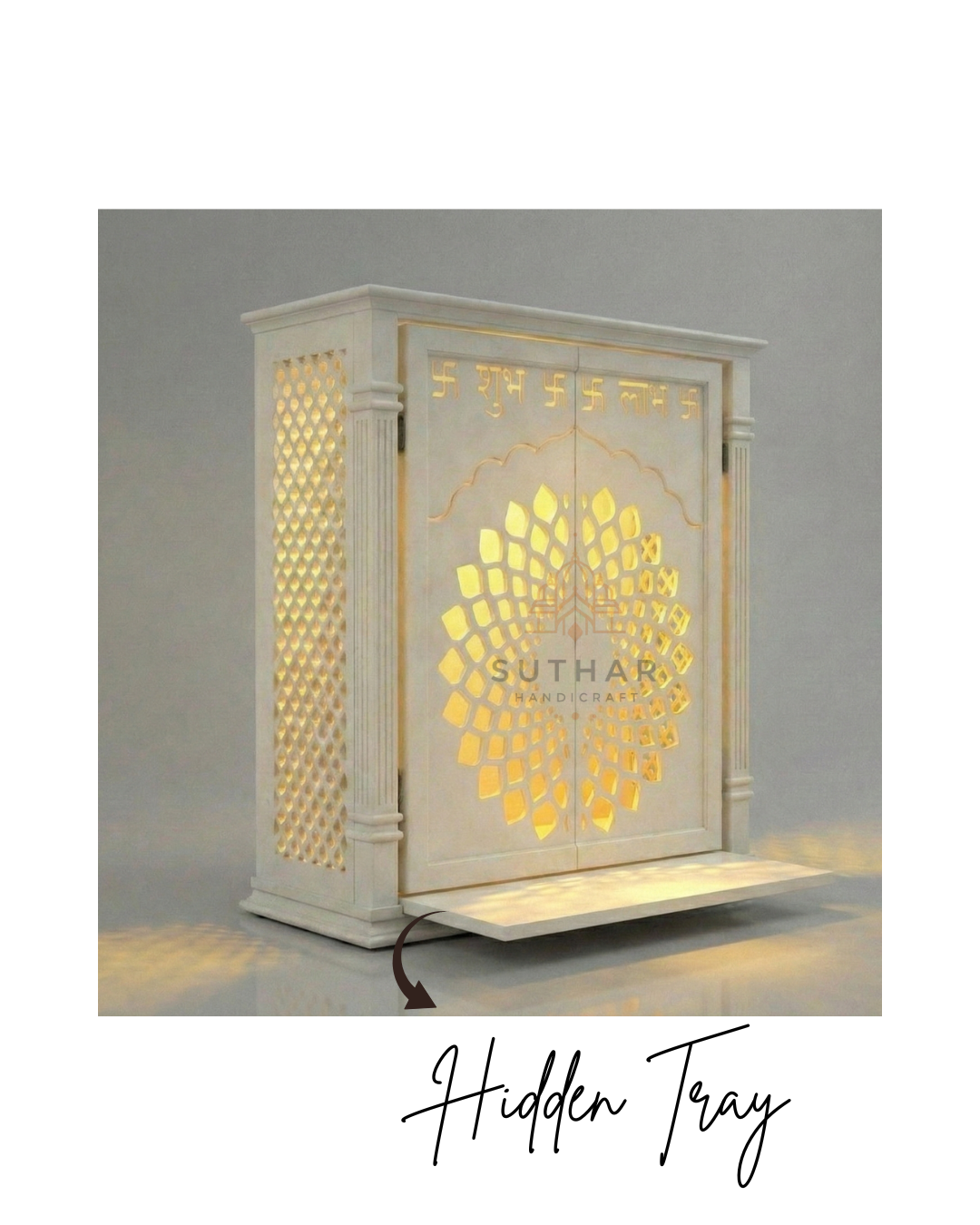 Om design small corian mandir by Suthar Handicraft