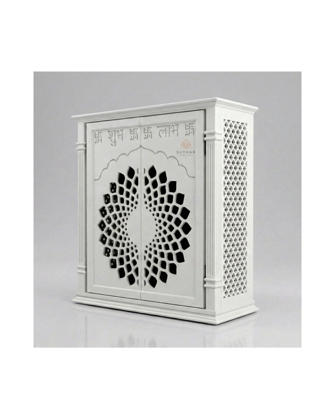 Compact small mandir with door for apartment Mumbai